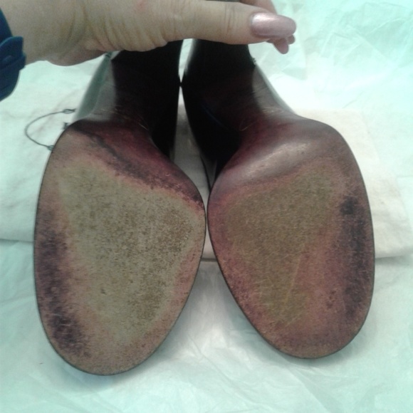 ๐ฉโ๐ป ๐ฏ Authentic Prada High Heeled 'Penny' Loafers w/shoe bag ๐ฉโ๐ป - Picture 5 of 11